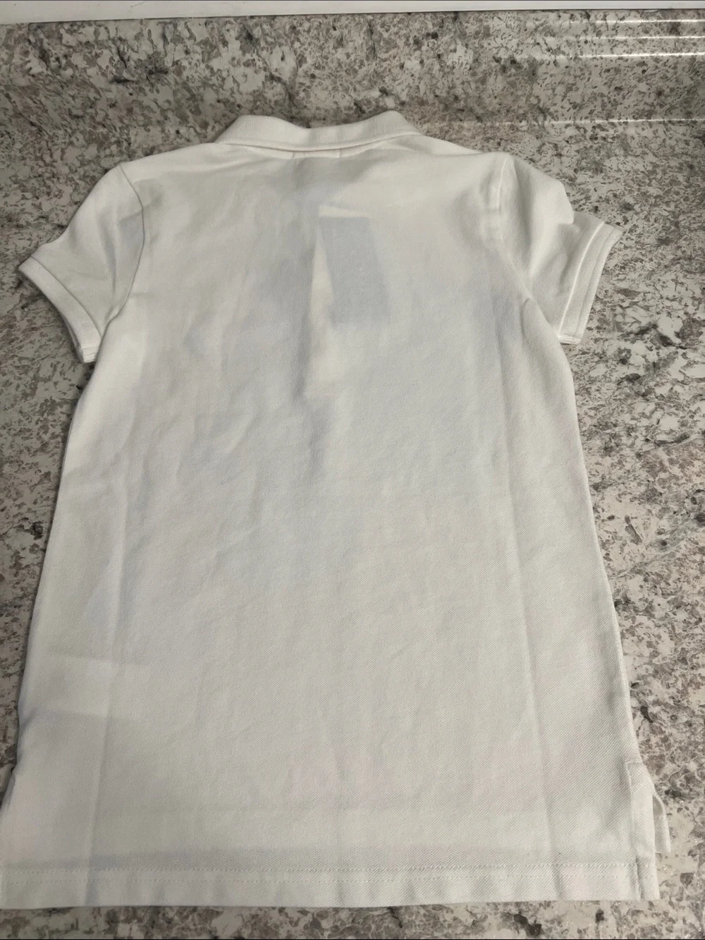 Ralph Lauren Girls White Polo with Pink Pony Embroidery